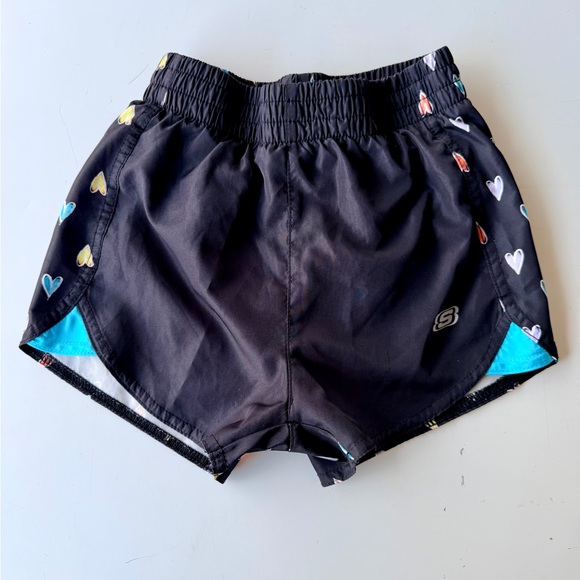 Skechers Other - Skechers Black Athletic Shorts with Heart Accents